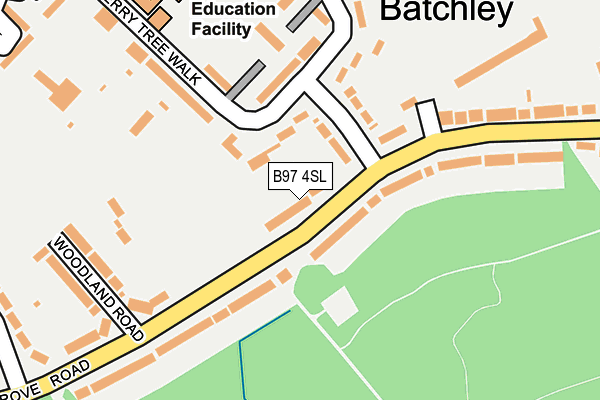 B97 4SL map - OS OpenMap – Local (Ordnance Survey)