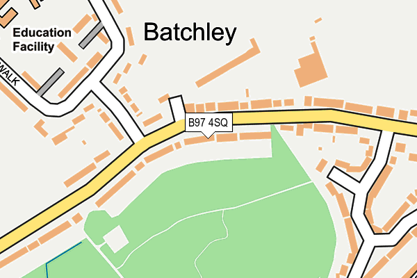 B97 4SQ map - OS OpenMap – Local (Ordnance Survey)