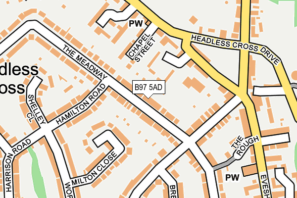 B97 5AD map - OS OpenMap – Local (Ordnance Survey)
