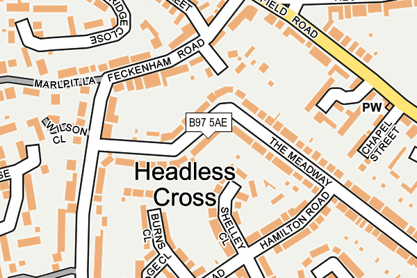 B97 5AE map - OS OpenMap – Local (Ordnance Survey)