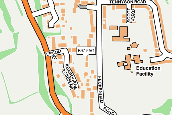 B97 5AG map - OS OpenMap – Local (Ordnance Survey)