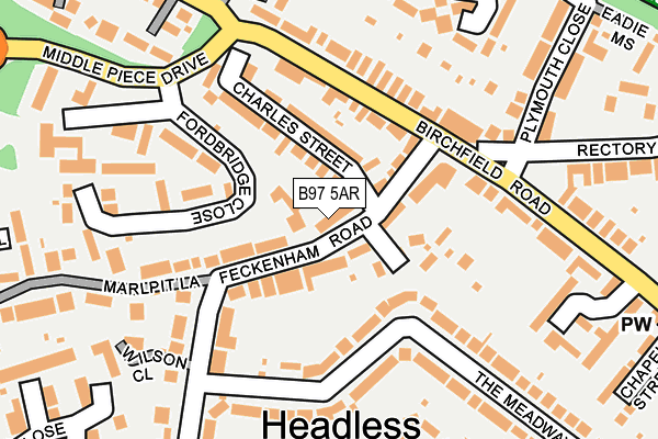 B97 5AR map - OS OpenMap – Local (Ordnance Survey)