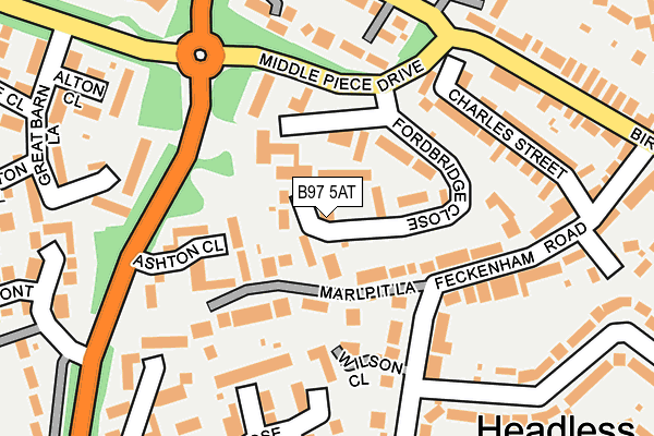 B97 5AT map - OS OpenMap – Local (Ordnance Survey)