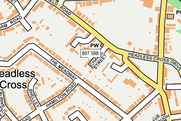 B97 5BB map - OS OpenMap – Local (Ordnance Survey)