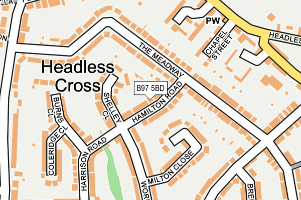 B97 5BD map - OS OpenMap – Local (Ordnance Survey)