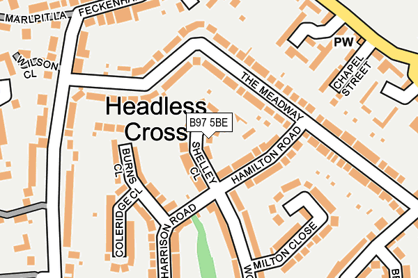 B97 5BE map - OS OpenMap – Local (Ordnance Survey)