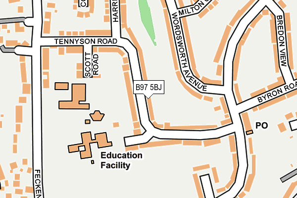 B97 5BJ map - OS OpenMap – Local (Ordnance Survey)