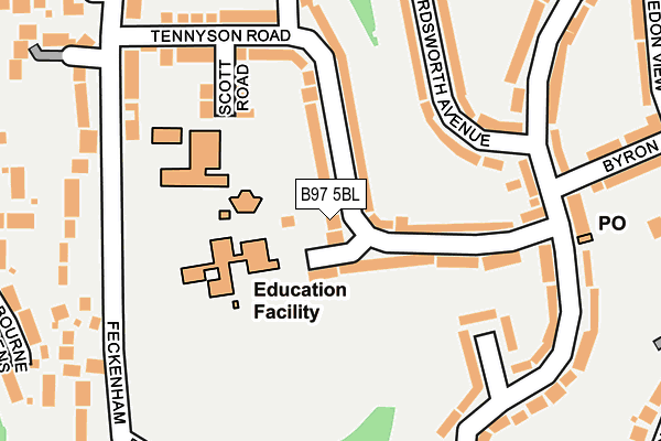 B97 5BL map - OS OpenMap – Local (Ordnance Survey)