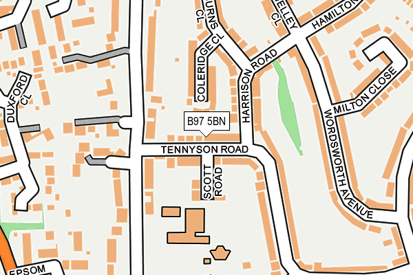 B97 5BN map - OS OpenMap – Local (Ordnance Survey)