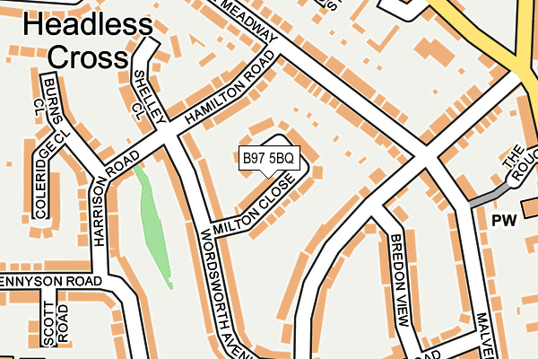 B97 5BQ map - OS OpenMap – Local (Ordnance Survey)