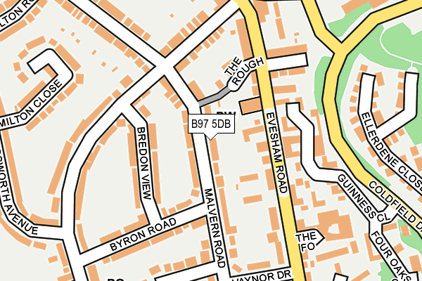B97 5DB map - OS OpenMap – Local (Ordnance Survey)