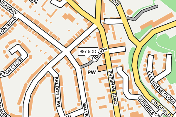 B97 5DD map - OS OpenMap – Local (Ordnance Survey)