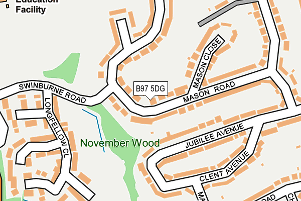 B97 5DG map - OS OpenMap – Local (Ordnance Survey)