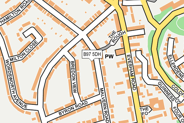 B97 5DH map - OS OpenMap – Local (Ordnance Survey)