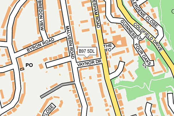 B97 5DL map - OS OpenMap – Local (Ordnance Survey)