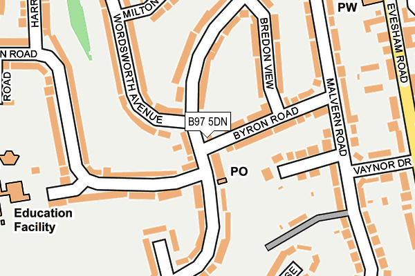 B97 5DN map - OS OpenMap – Local (Ordnance Survey)