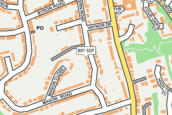 B97 5DP map - OS OpenMap – Local (Ordnance Survey)