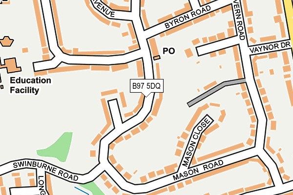 B97 5DQ map - OS OpenMap – Local (Ordnance Survey)