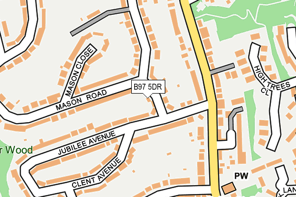 B97 5DR map - OS OpenMap – Local (Ordnance Survey)