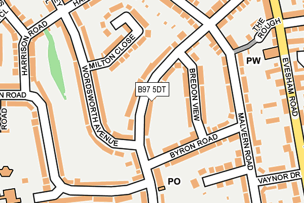 B97 5DT map - OS OpenMap – Local (Ordnance Survey)