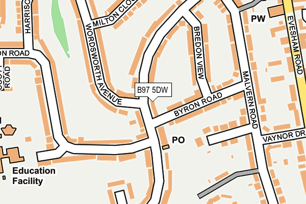 B97 5DW map - OS OpenMap – Local (Ordnance Survey)