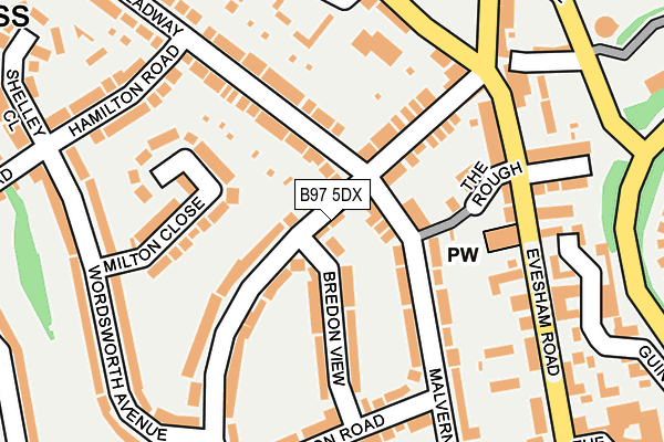 B97 5DX map - OS OpenMap – Local (Ordnance Survey)