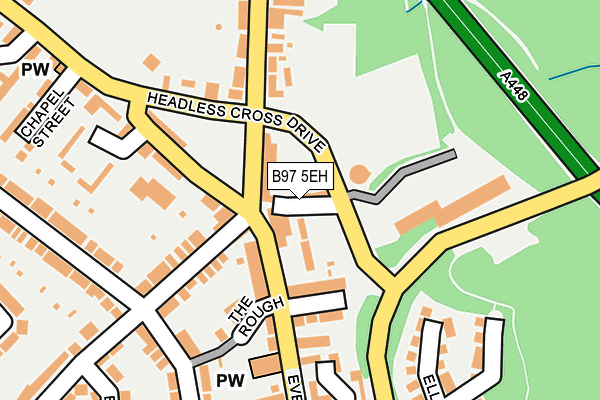 B97 5EH map - OS OpenMap – Local (Ordnance Survey)