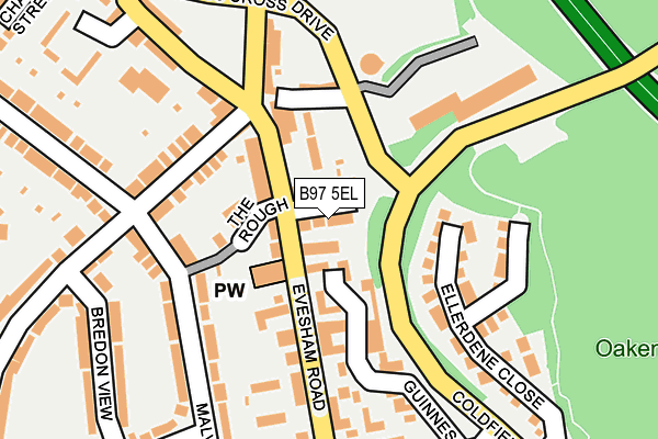 B97 5EL map - OS OpenMap – Local (Ordnance Survey)