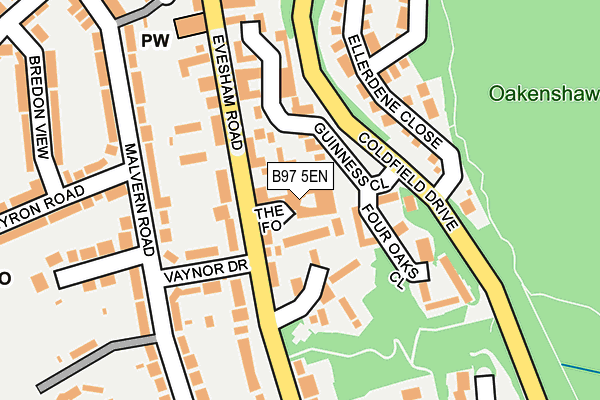 B97 5EN map - OS OpenMap – Local (Ordnance Survey)