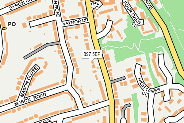 B97 5EP map - OS OpenMap – Local (Ordnance Survey)