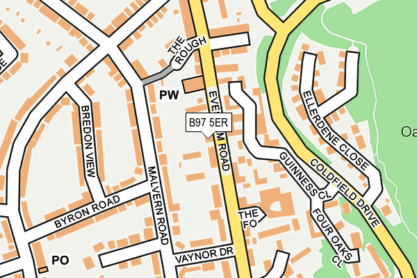 B97 5ER map - OS OpenMap – Local (Ordnance Survey)