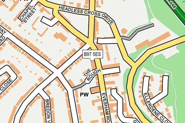 B97 5ES map - OS OpenMap – Local (Ordnance Survey)