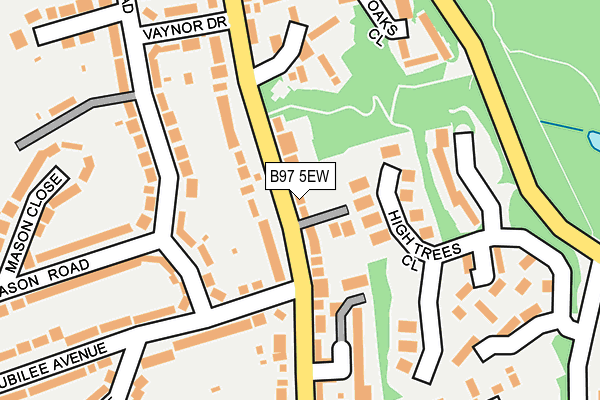 B97 5EW map - OS OpenMap – Local (Ordnance Survey)