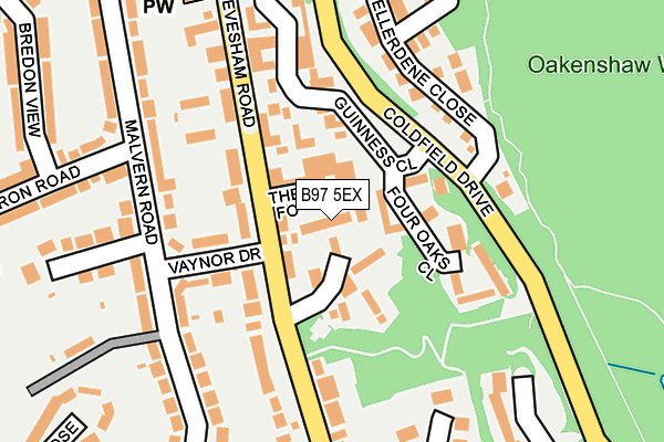 B97 5EX map - OS OpenMap – Local (Ordnance Survey)