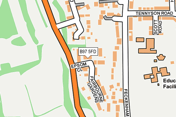 B97 5FD map - OS OpenMap – Local (Ordnance Survey)