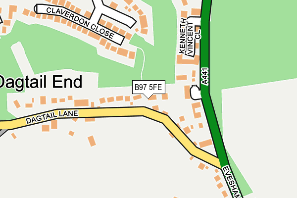 B97 5FE map - OS OpenMap – Local (Ordnance Survey)