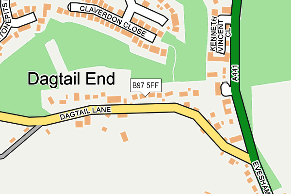 B97 5FF map - OS OpenMap – Local (Ordnance Survey)