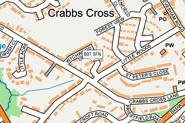 B97 5FN map - OS OpenMap – Local (Ordnance Survey)