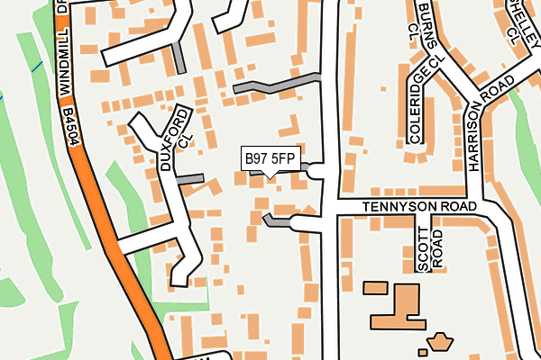 B97 5FP map - OS OpenMap – Local (Ordnance Survey)