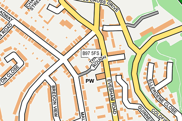 B97 5FS map - OS OpenMap – Local (Ordnance Survey)