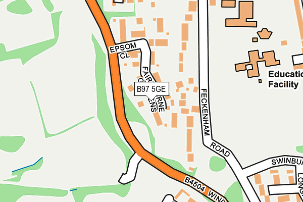 B97 5GE map - OS OpenMap – Local (Ordnance Survey)