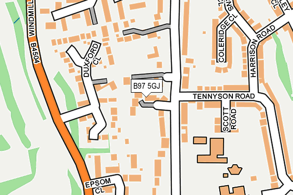 B97 5GJ map - OS OpenMap – Local (Ordnance Survey)