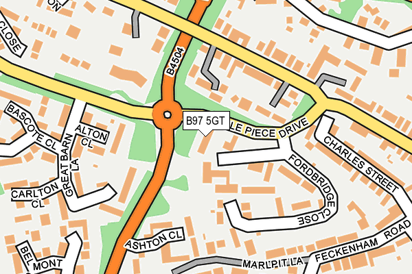 B97 5GT map - OS OpenMap – Local (Ordnance Survey)