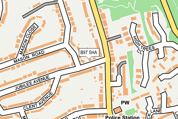 B97 5HA map - OS OpenMap – Local (Ordnance Survey)