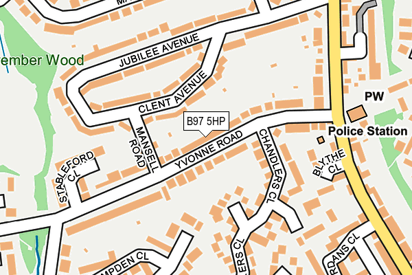 B97 5HP map - OS OpenMap – Local (Ordnance Survey)