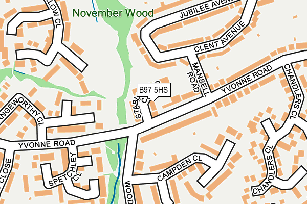 B97 5HS map - OS OpenMap – Local (Ordnance Survey)