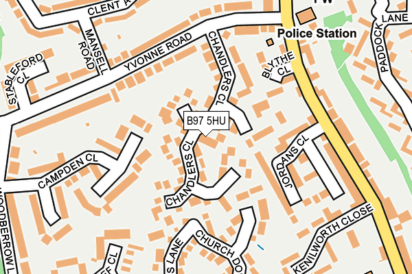 B97 5HU map - OS OpenMap – Local (Ordnance Survey)
