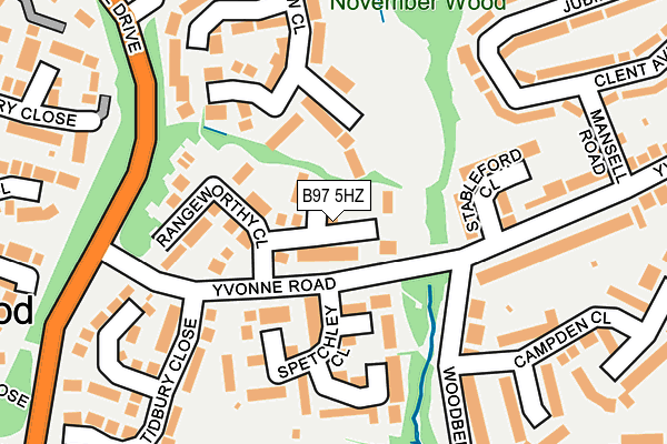 B97 5HZ map - OS OpenMap – Local (Ordnance Survey)