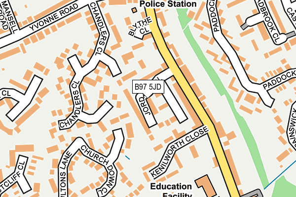 B97 5JD map - OS OpenMap – Local (Ordnance Survey)