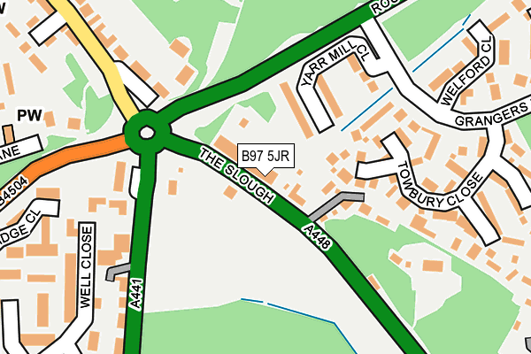 B97 5JR map - OS OpenMap – Local (Ordnance Survey)